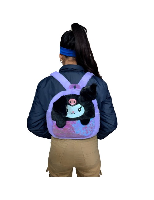 Bolso Anime Kuromi Kawaii Peluche Felpa Portable
