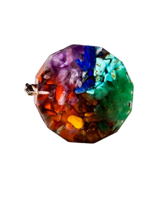 Collar Orgonita 7 Chakras Cuarzo Metatrón Alfa + Estuche