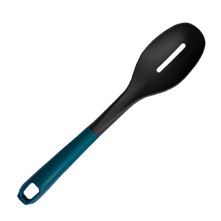 Cuchara De Cocina Ranurada Mango Ergonomico Color Verde
