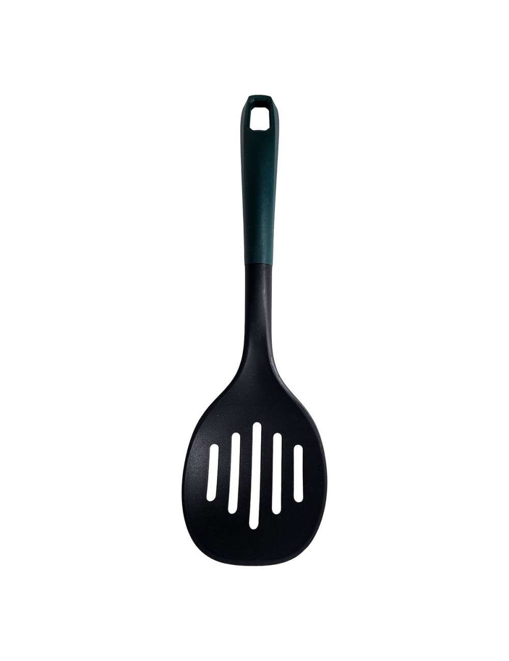 Cucharon De Cocina Ovalado Con Mango Ergonomico Color Verde