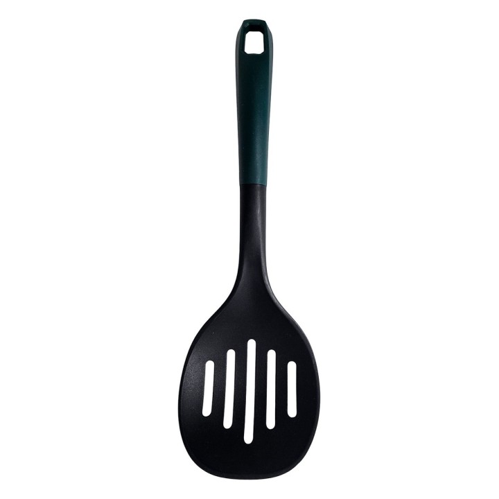 Cucharon De Cocina Ovalado Con Mango Ergonomico Color Verde