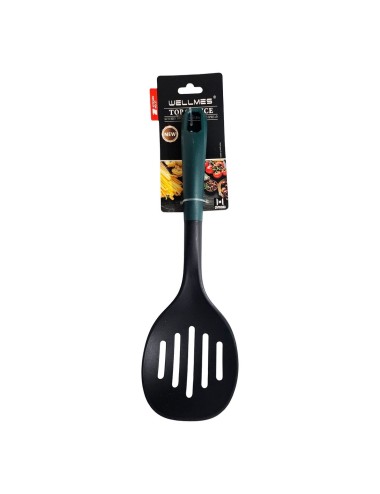 Cucharon De Cocina Ovalado Con Mango Ergonomico Color Verde