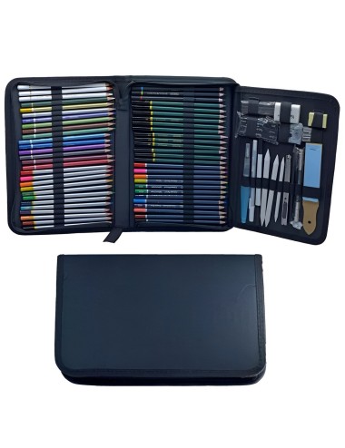 Set De Lapiz Color Dibujo Profesionalaccesorios + Estuche