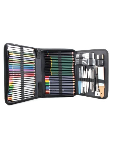 Set De Lapiz Color Dibujo Profesionalaccesorios + Estuche