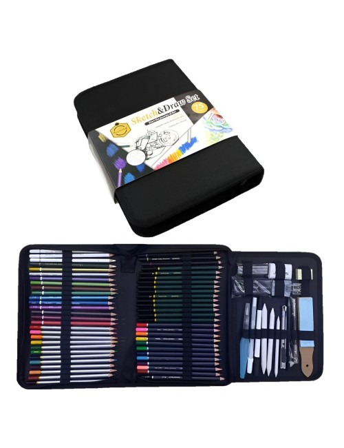 Set De Lapiz Color Dibujo Profesionalaccesorios + Estuche