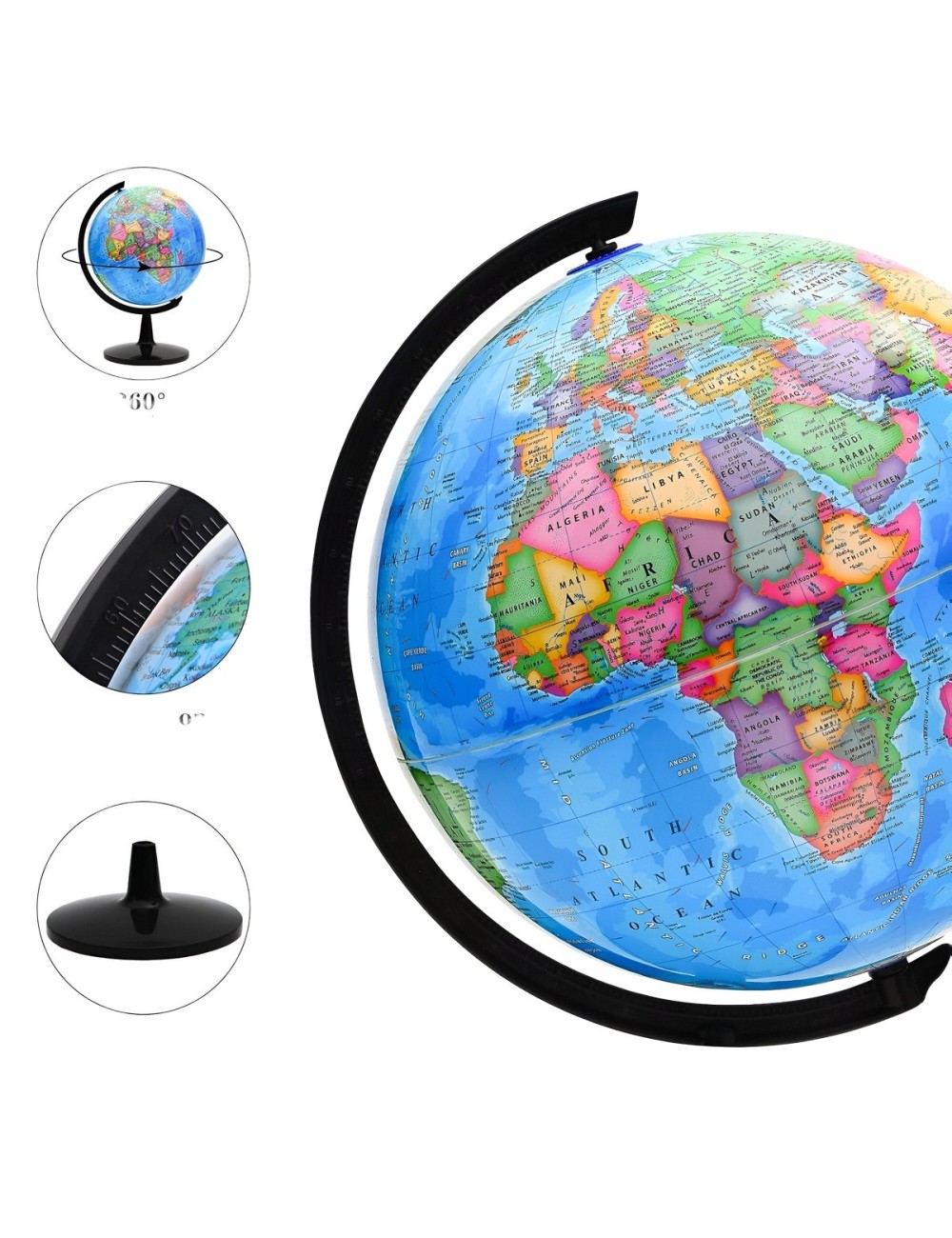 Mapamundi Globo Terráqueo De Escritorio Mundo 10.6 Cm