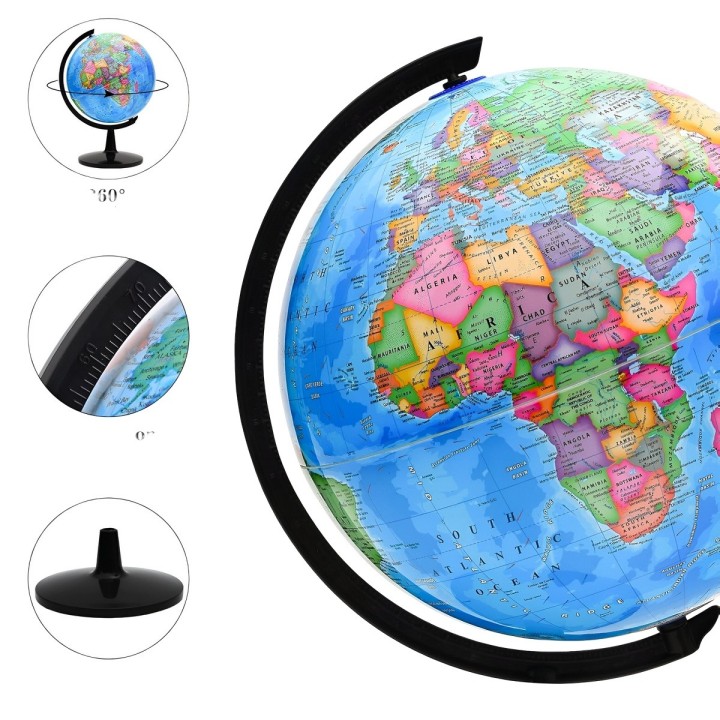 Mapamundi Globo Terráqueo De Escritorio Mundo 10.6 Cm