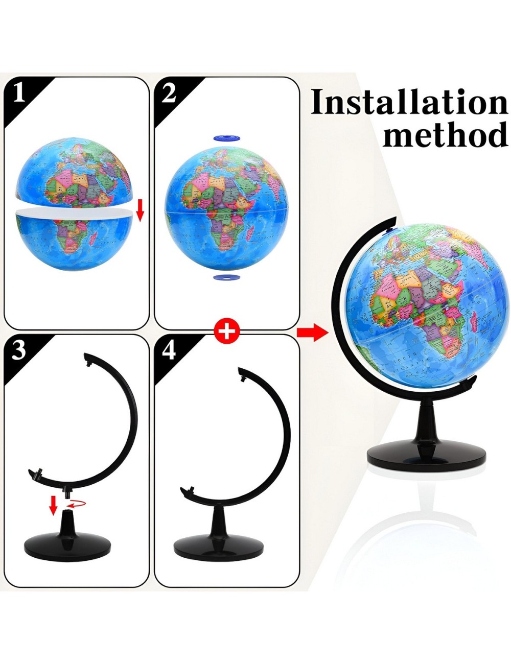 Mapamundi Globo Terráqueo De Escritorio Mundo 10.6 Cm