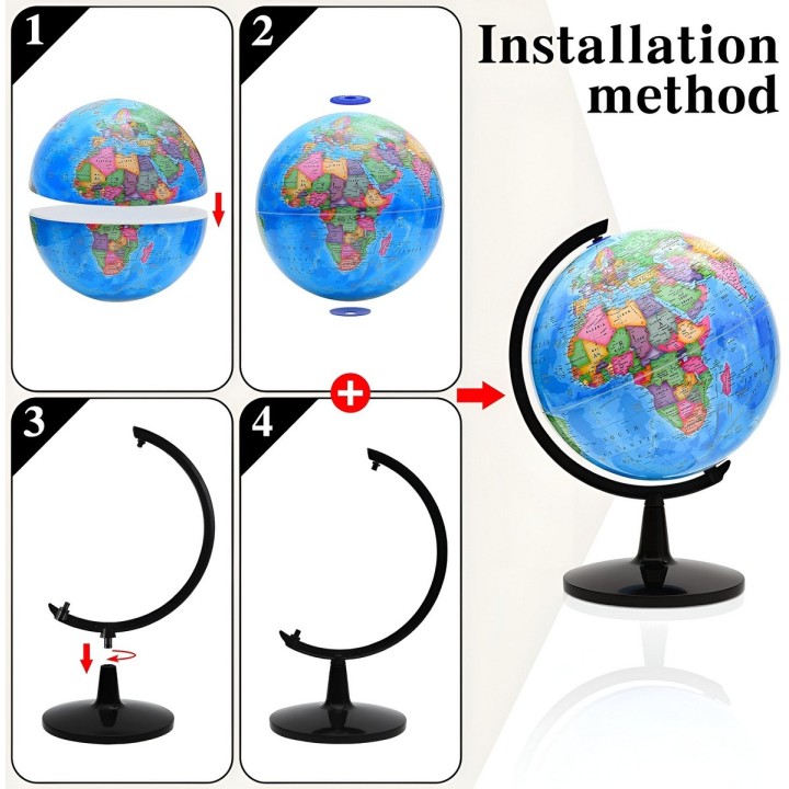 Mapamundi Globo Terráqueo De Escritorio Mundo 10.6 Cm