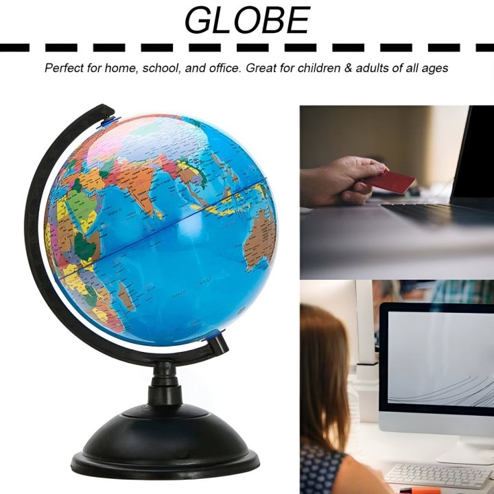 Mapamundi Globo Terráqueo De Escritorio Mundo 20 Cm