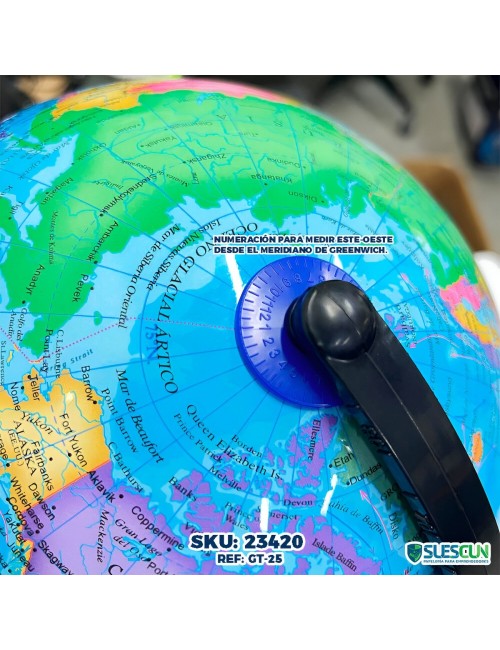Mapamundi Globo Terráqueo De Escritorio Mundo 25 Cm