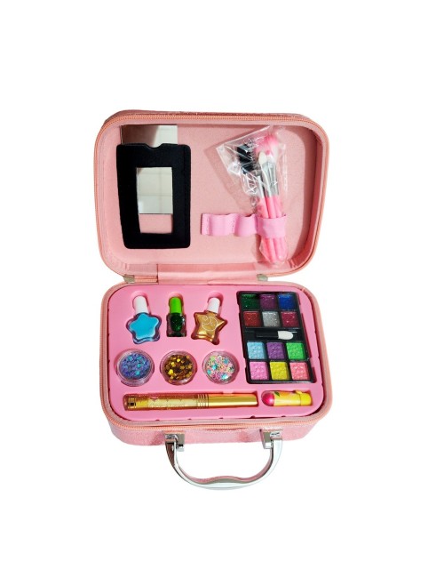 Maleta Kit De Maquillaje Unicornio Niñas Juguete Esmaltes