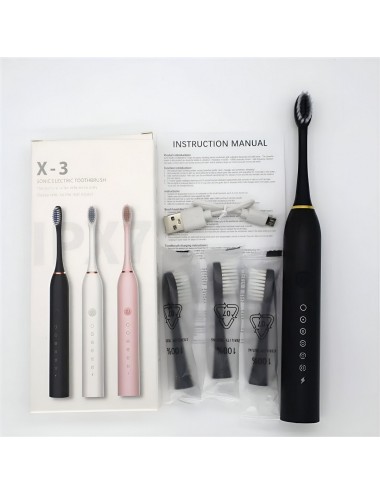 Cepillo Electrico Recargable Portatil + 3 Cabezales Unisex