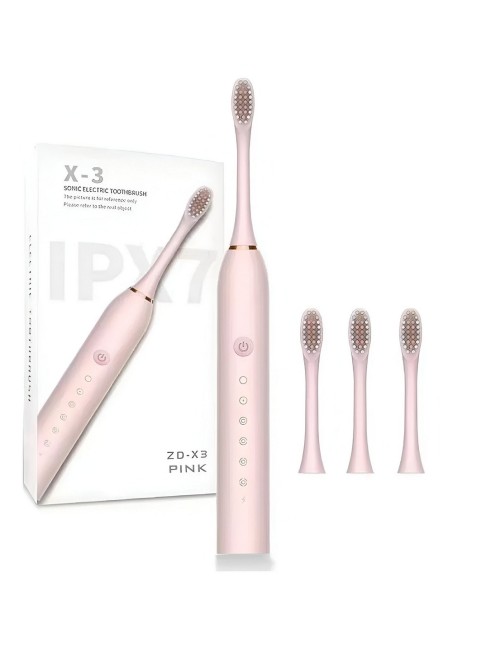 Cepillo Electrico Recargable Portatil + 3 Cabezales Unisex