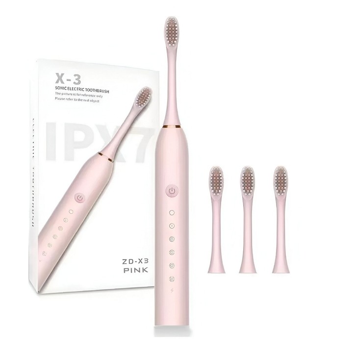 Cepillo Electrico Recargable Portatil + 3 Cabezales Unisex