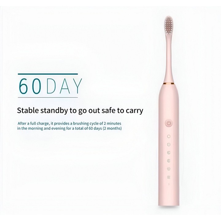 Cepillo Electrico Recargable Portatil + 3 Cabezales Unisex