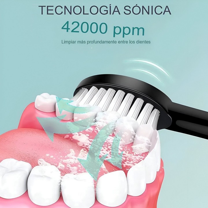 Cepillo Electrico Recargable Portatil + 3 Cabezales Unisex