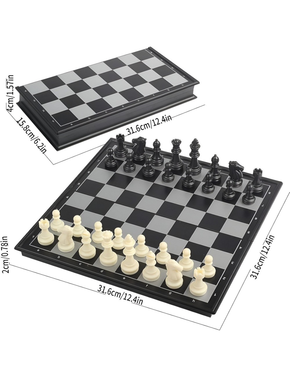 Juego De Mesa Ajedrez Profesional Imantado Grande