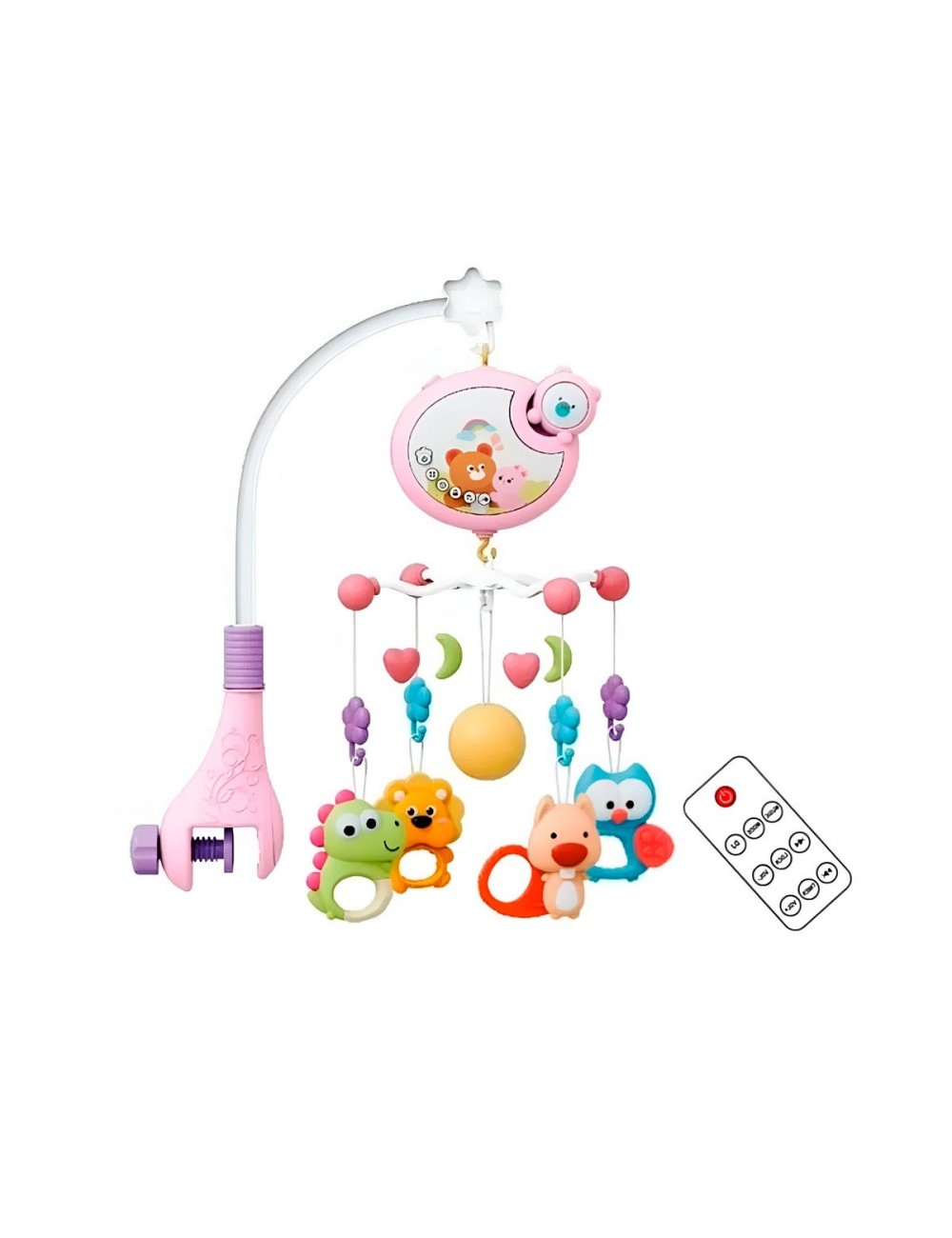 Movil Musical Para Bebes Para Cunas Baby Niñas + Control