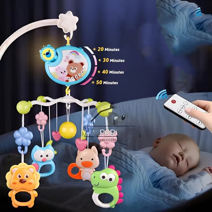Movil Musical Para Bebes Para Cunas Baby Niñas + Control