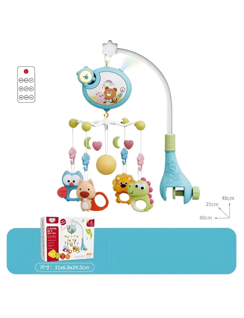 Movil Musical Para Bebes Para Cunas Baby Niños + Control