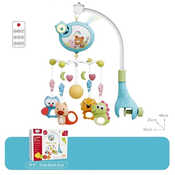 Movil Musical Para Bebes Para Cunas Baby Niños + Control