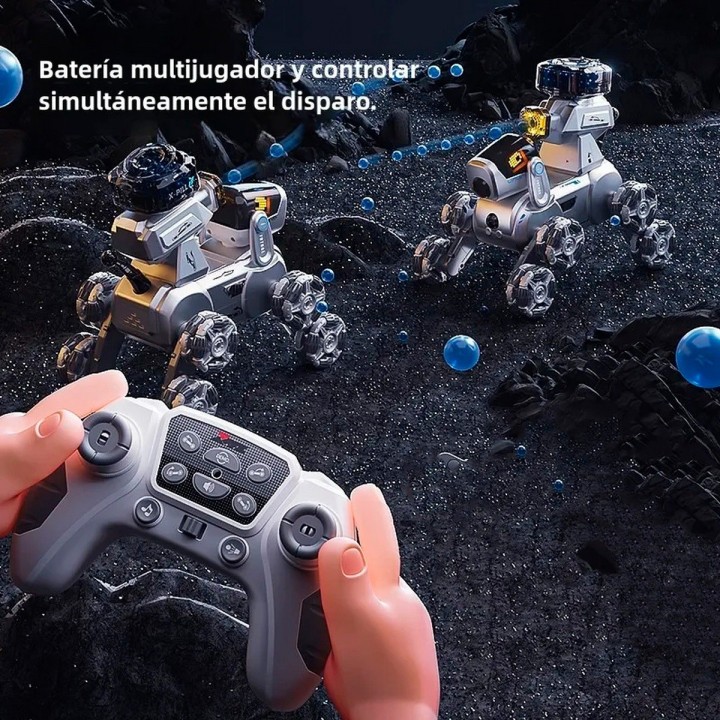 Perro Robot Recargable Lanzador De Hidrogel Juguete Niños