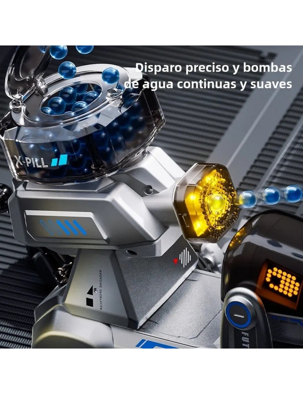 Perro Robot Recargable Lanzador De Hidrogel Juguete Niños
