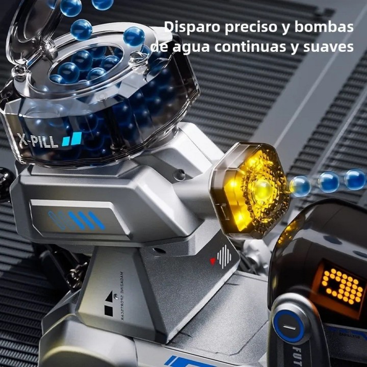 Perro Robot Recargable Lanzador De Hidrogel Juguete Niños