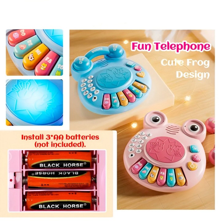 Piano Telefono Numeros Bebe Interactivo Juguete + Baterias
