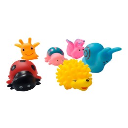 Animales Goma Bañera De Bebes, Juguete Juego Para Niños X 6