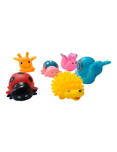 Animales Goma Bañera De Bebes, Juguete Juego Para Niños X 6