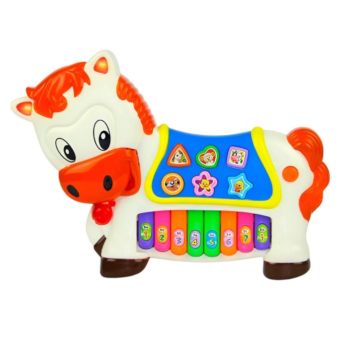 Piano Caballo Interactivo Luces Notas Juguete + Baterias