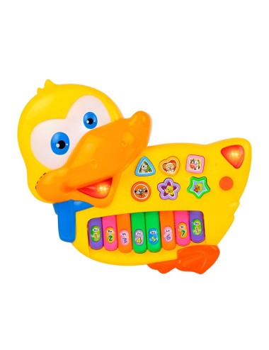 Piano Pato Interactivo Luces Notas Juguete + Baterias
