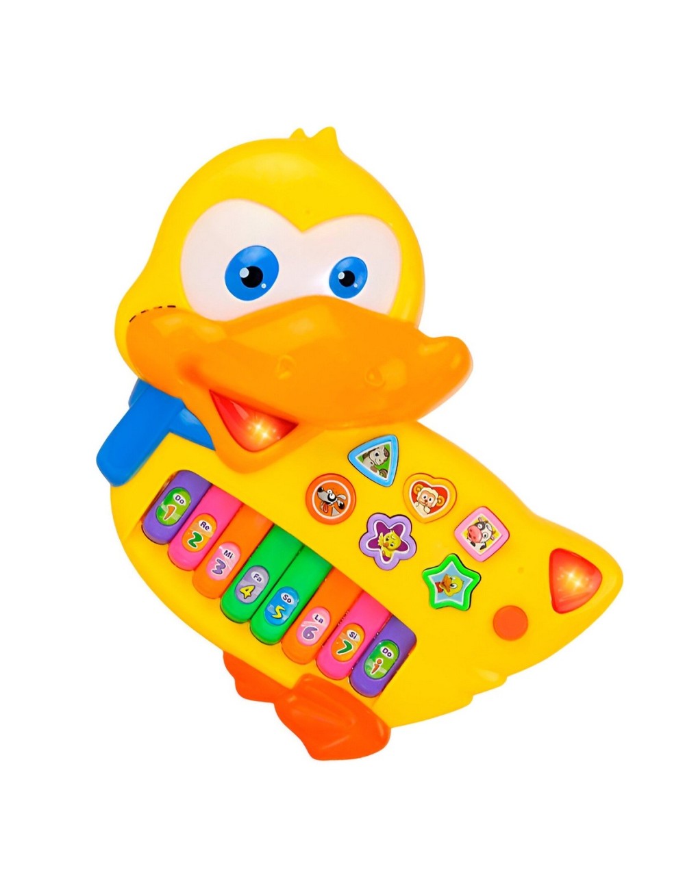 Piano Pato Interactivo Luces Notas Juguete + Baterias