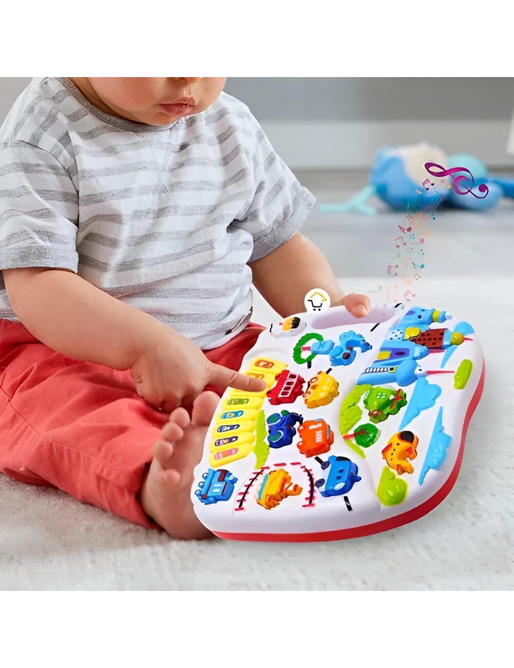 Piano Vehiculos Ciudad Juguete Niños Interactivo + Baterias