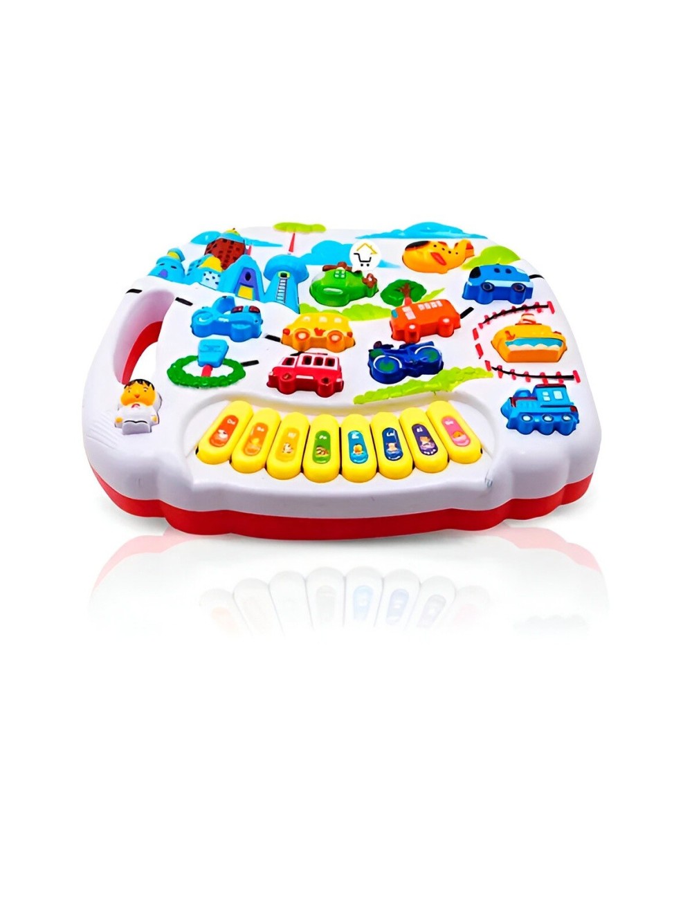 Piano Vehiculos Ciudad Juguete Niños Interactivo + Baterias