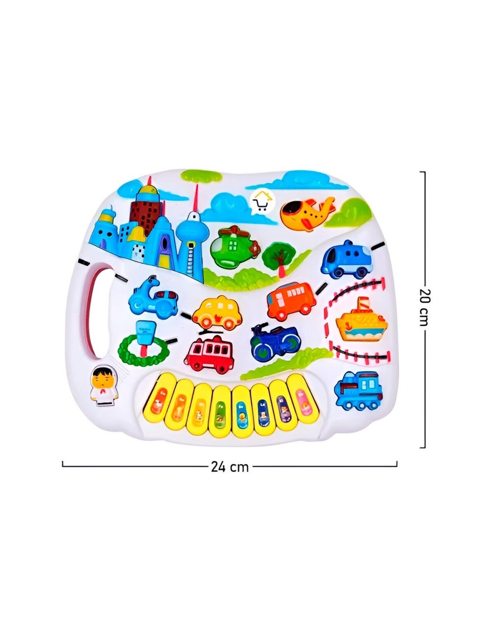 Piano Vehiculos Ciudad Juguete Niños Interactivo + Baterias