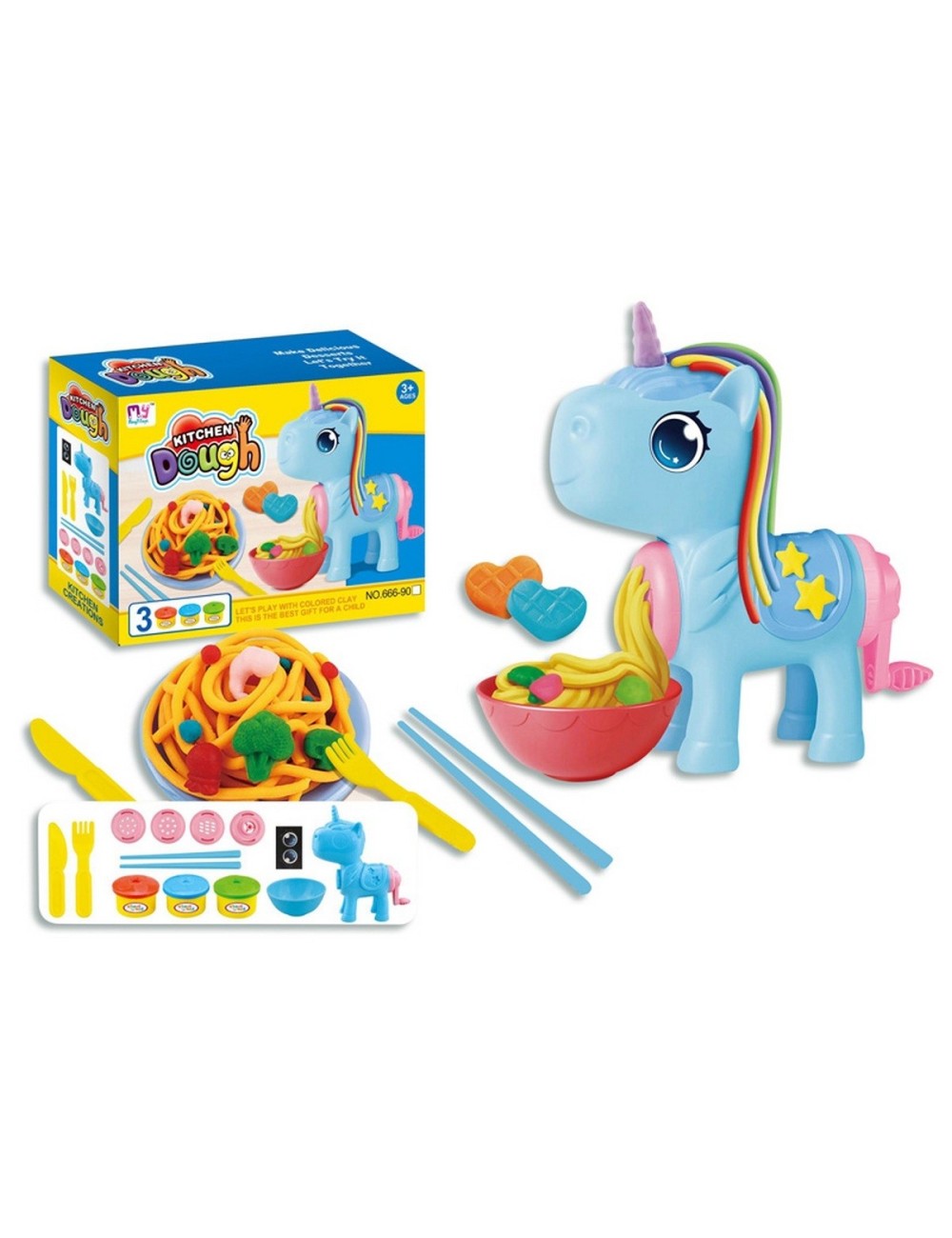 Set / Kit Unicornio Fabrica De Comida Plastilina Juguete