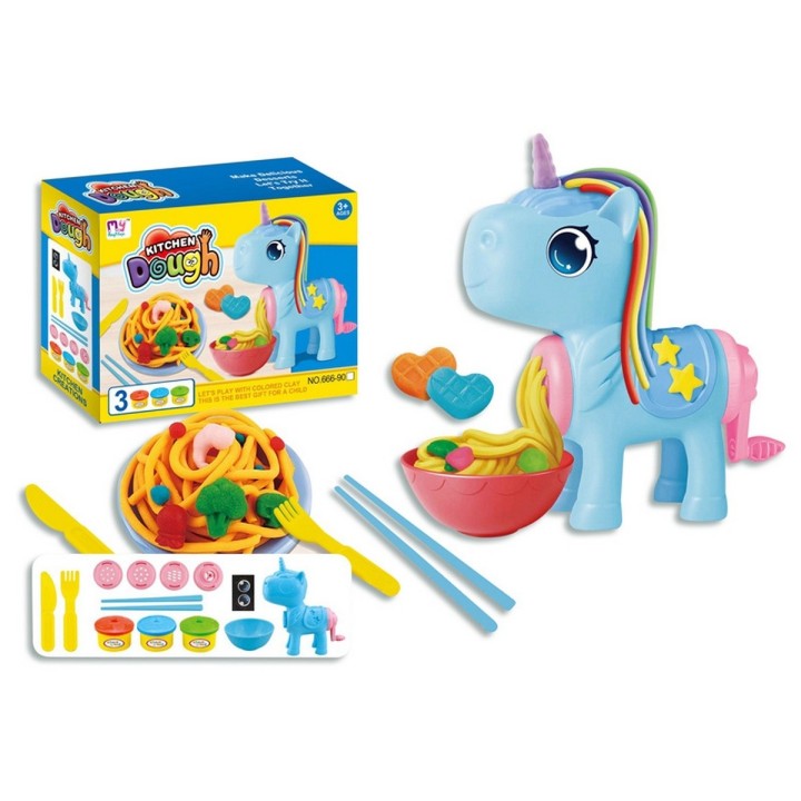 Set / Kit Unicornio Fabrica De Comida Plastilina Juguete