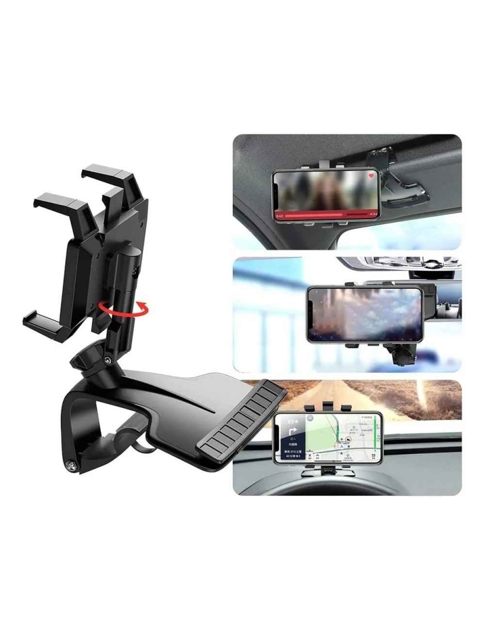 Soporte Celular Giratorio 360° Multifuncional Para Carro