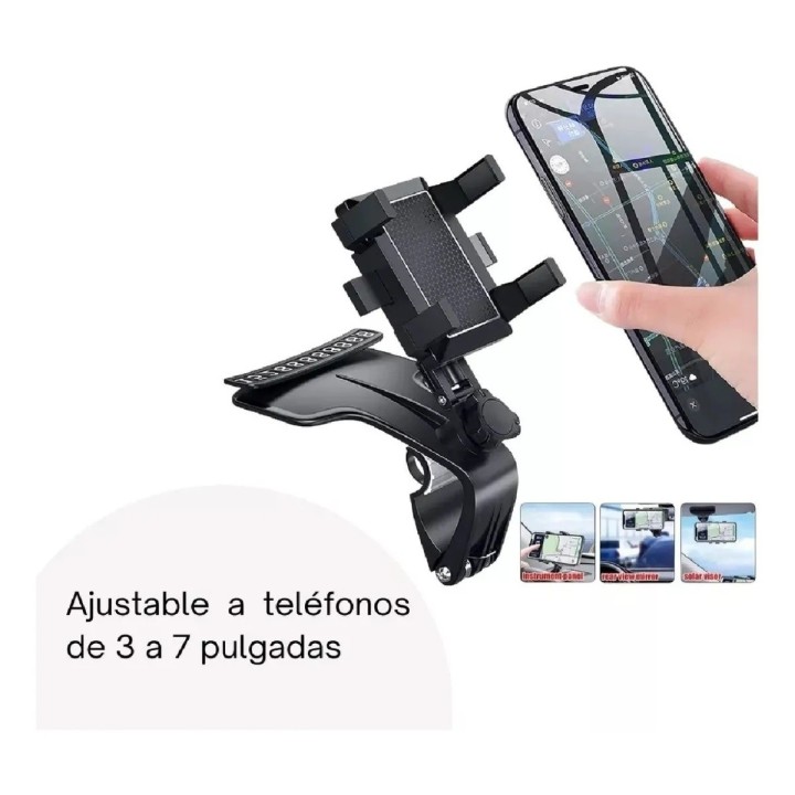 Soporte Celular Giratorio 360° Multifuncional Para Carro
