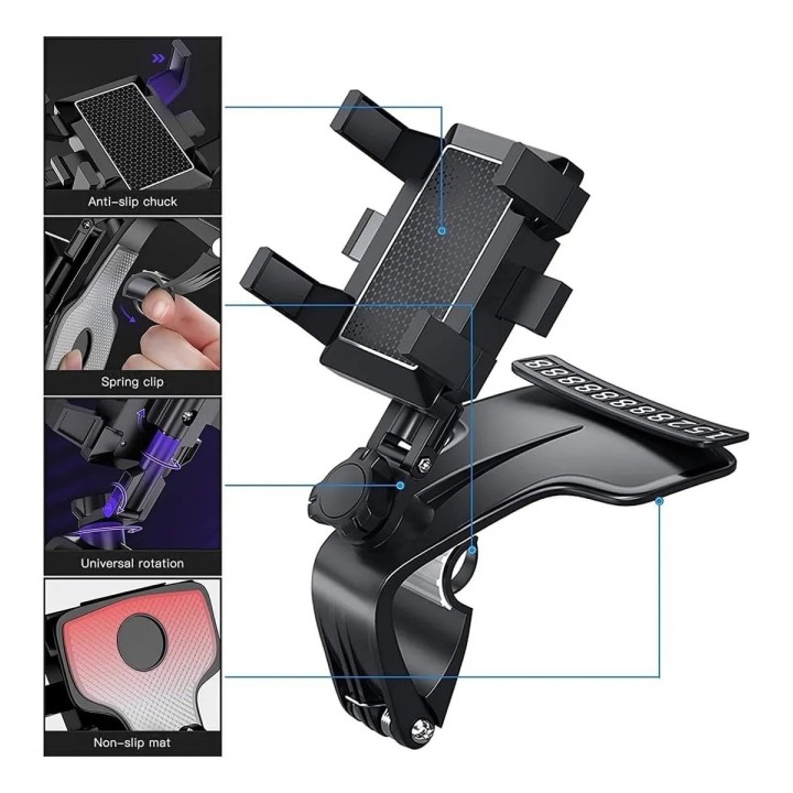 Soporte Celular Giratorio 360° Multifuncional Para Carro