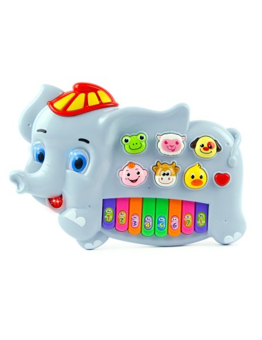 Piano Elefante Interactivo Luces Notas Juguete + Baterias