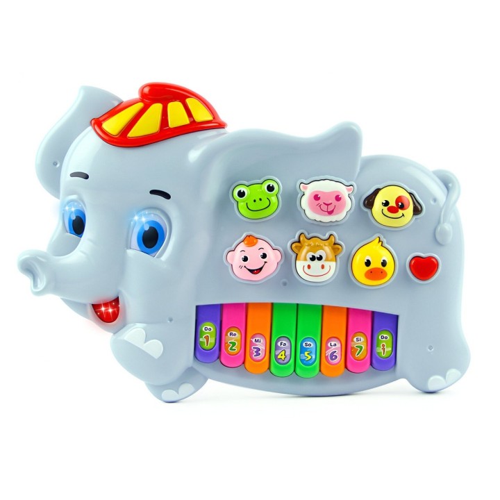 Piano Elefante Interactivo Luces Notas Juguete + Baterias