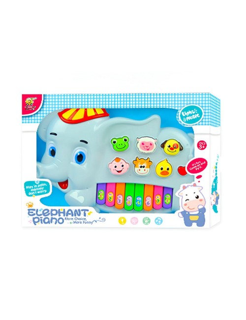 Piano Elefante Interactivo Luces Notas Juguete + Baterias