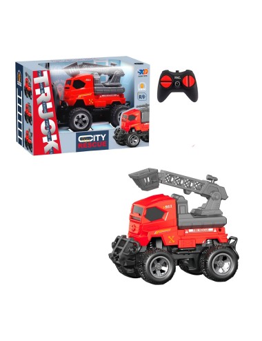 Carro Control Remoto Bombero City Recargable + Baterias