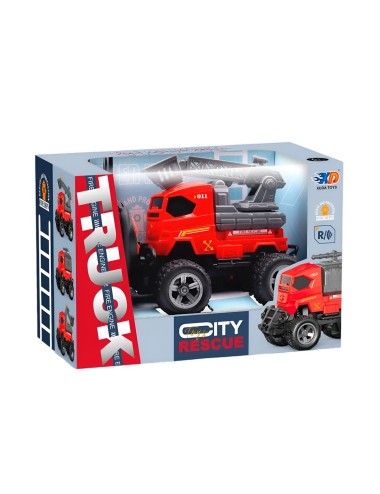 Carro Control Remoto Bombero City Recargable + Baterias