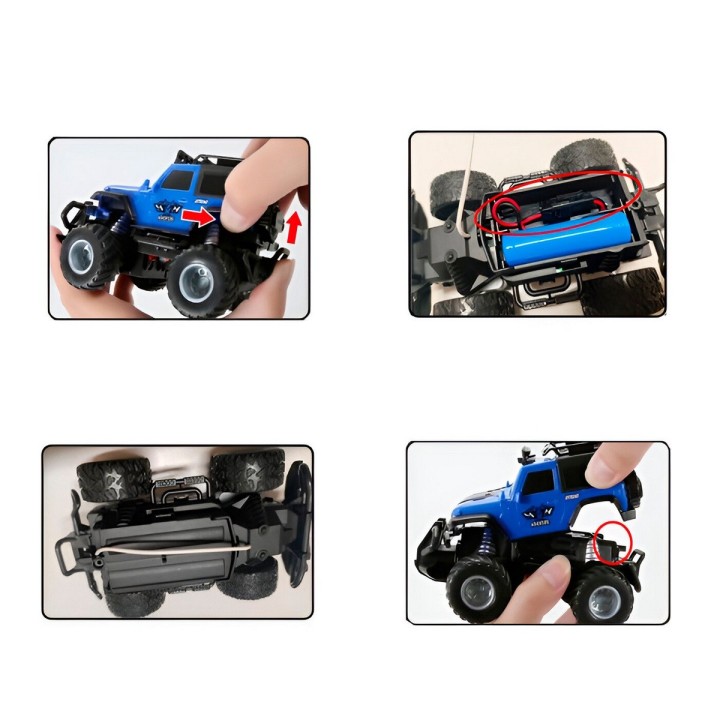 Carro Control Remoto Todo Terreno Jeep Recargable + Baterias