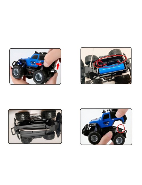 Carro Control Remoto Todo Terreno Jeep Recargable + Baterias